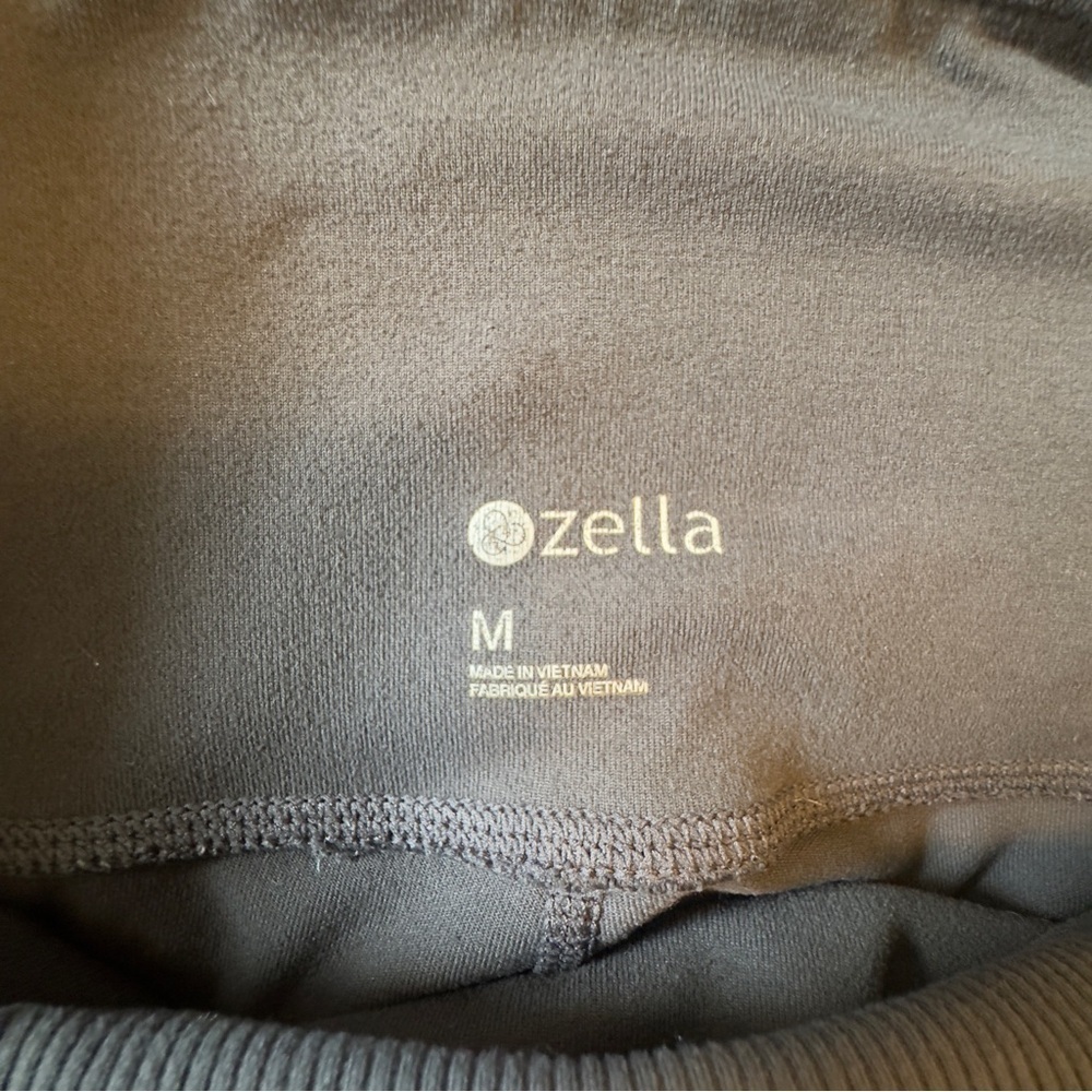 Zella moto ribbed high waist ankle leggings charcoal gray mini pocket size M - Picture 14 of 14